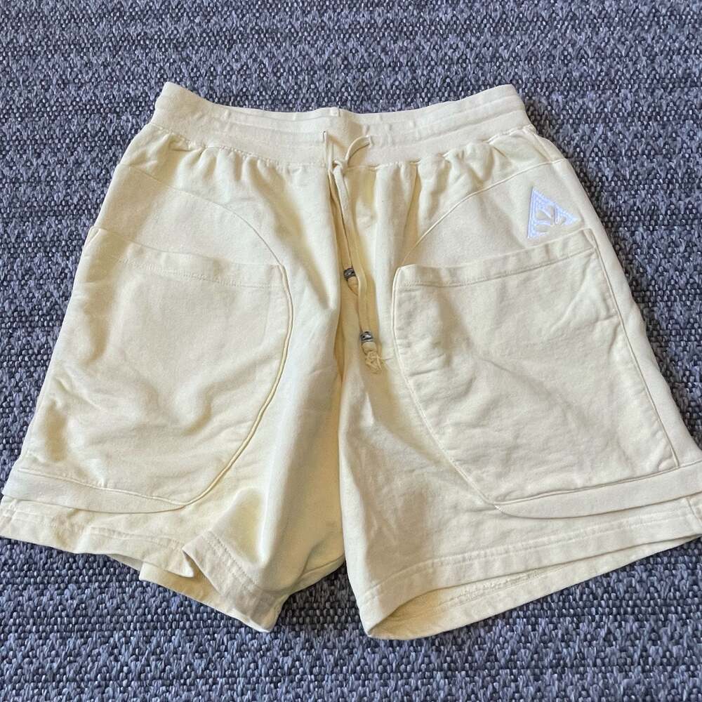 Wasted Co. Eco Life Yellow Cotton Pocket Shorts Size Large